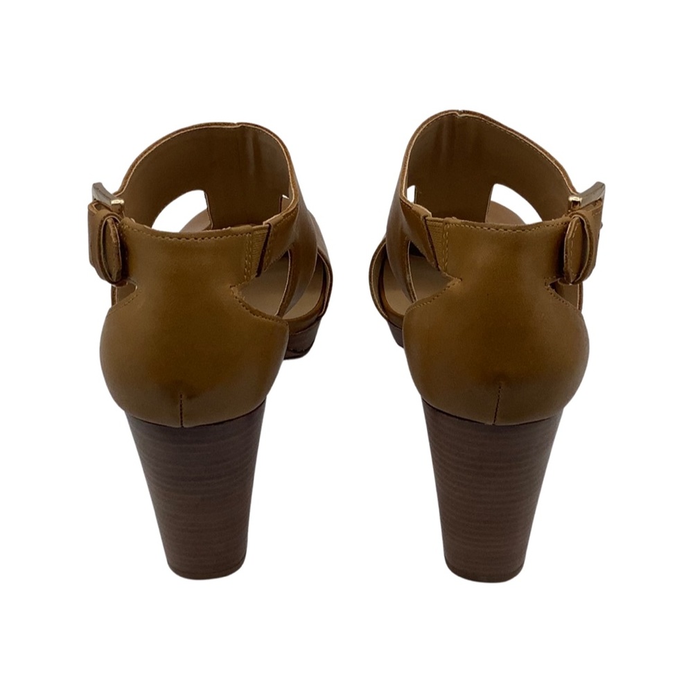 SOLD🏷Franco Sarto Madia Brown Leather Platform Heel Sandal, Size 7.5 NEW - Picture 5 of 7